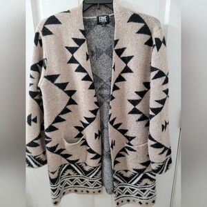 Frye Black and Tan Knit Sweater